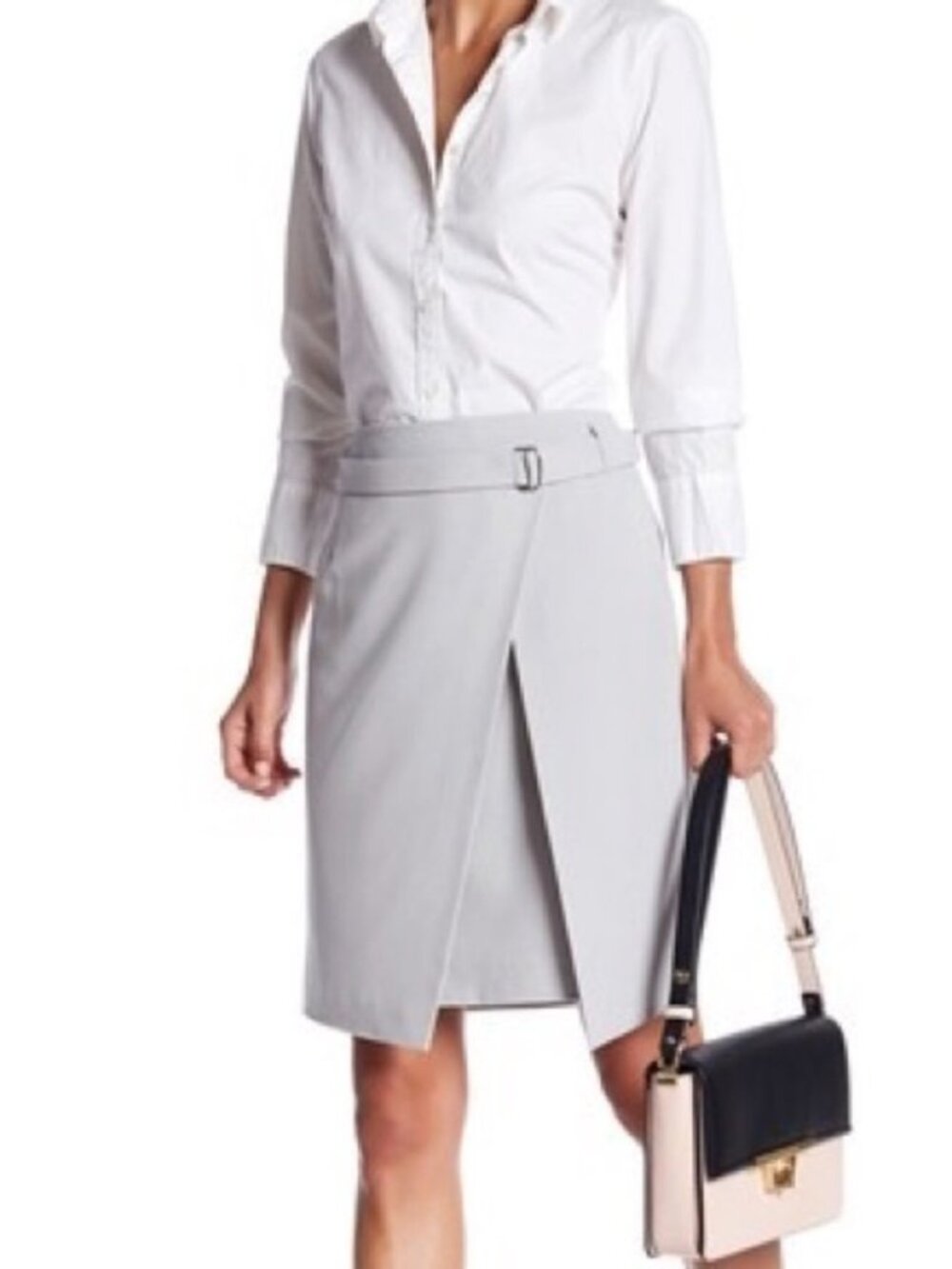 Amanda + Chelsea Stylish Gray Skirt, size 4 - Picture 1 of 5